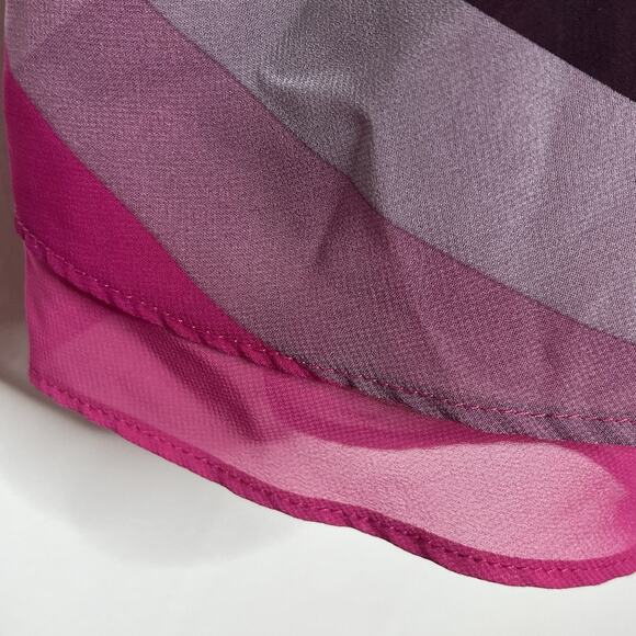 Torrid Diagonal Striped Chiffon Tank Top Womens 5X Colorful Sleeveless Pink - Picture 2 of 5